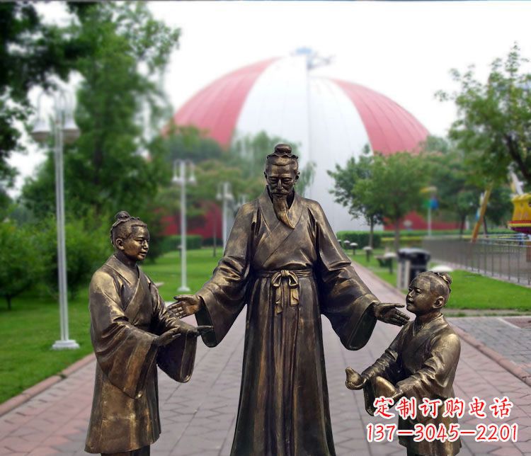泉州铜雕园林孔融让梨