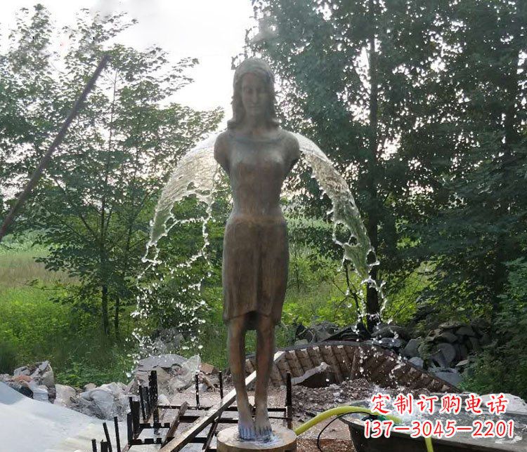 泉州铜雕园林天使雕塑摆件