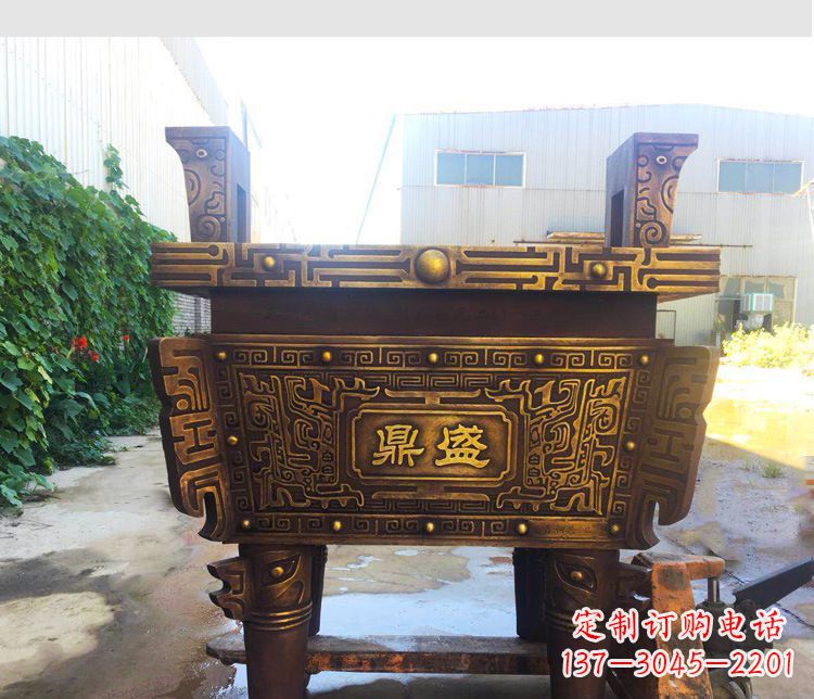 泉州铜雕招财鼎盛香炉