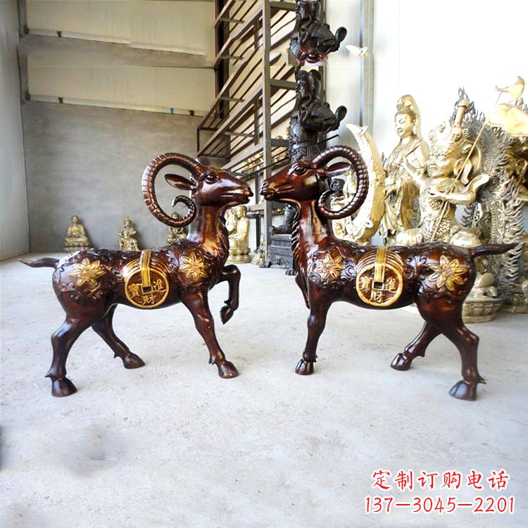 泉州铜雕招财山羊
