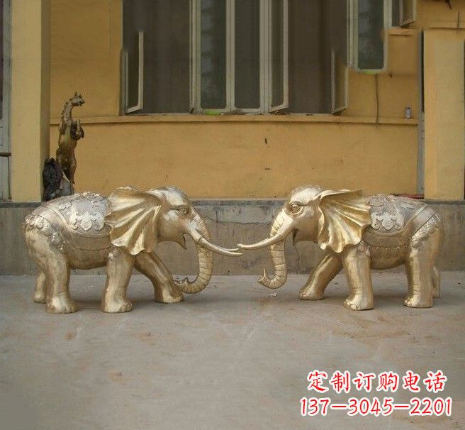 泉州铜雕招财小象