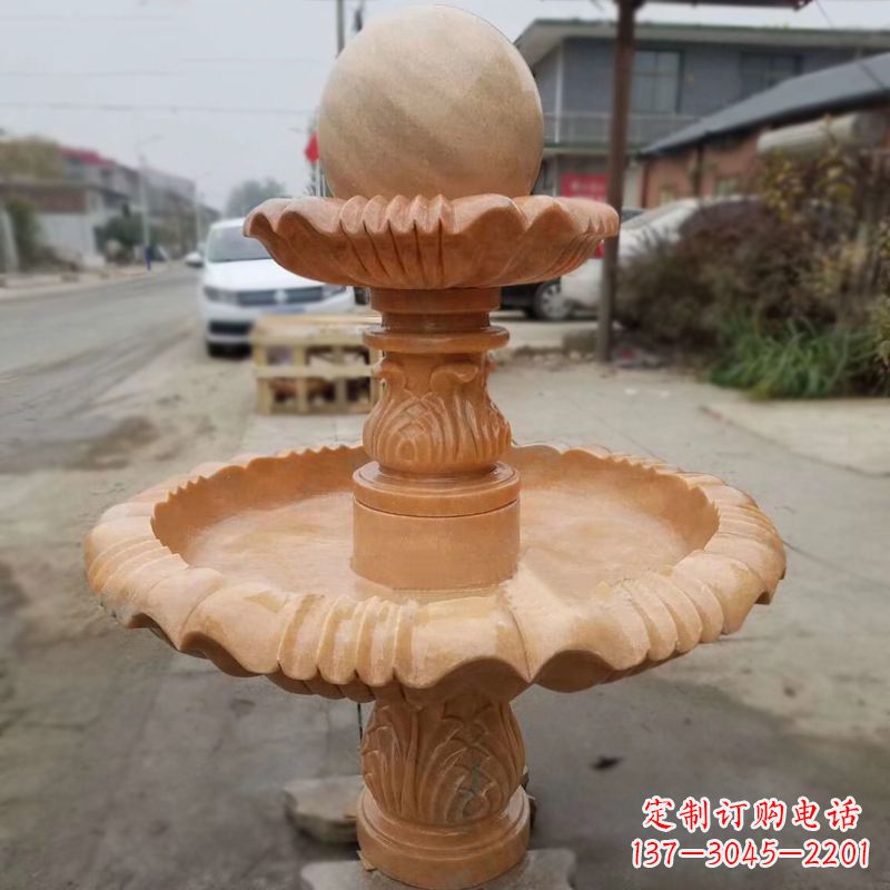 泉州晚霞红风水球