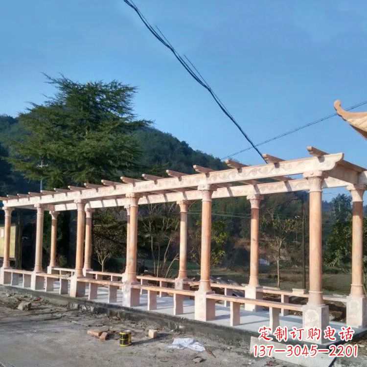 泉州晚霞红花架长廊