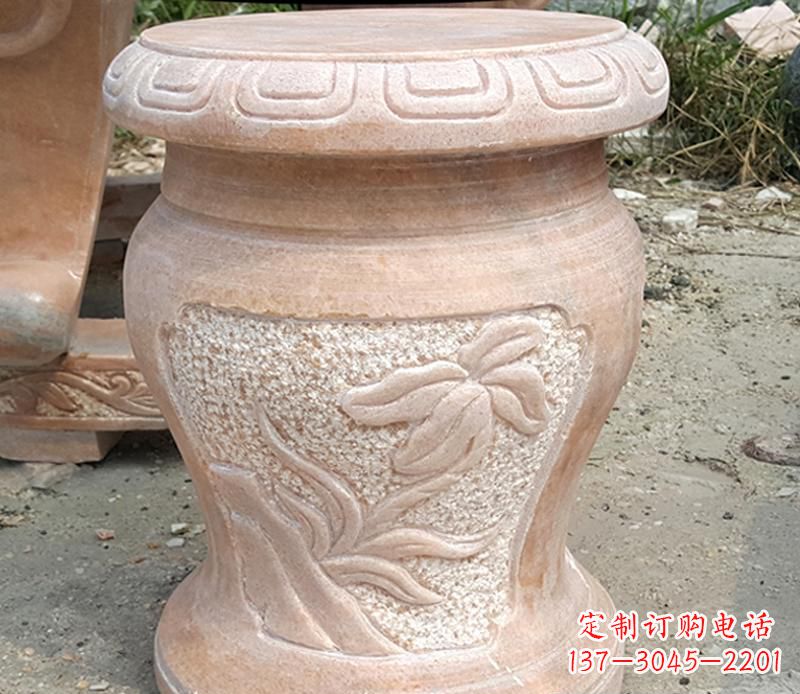 泉州晚霞红景观蝴蝶石凳