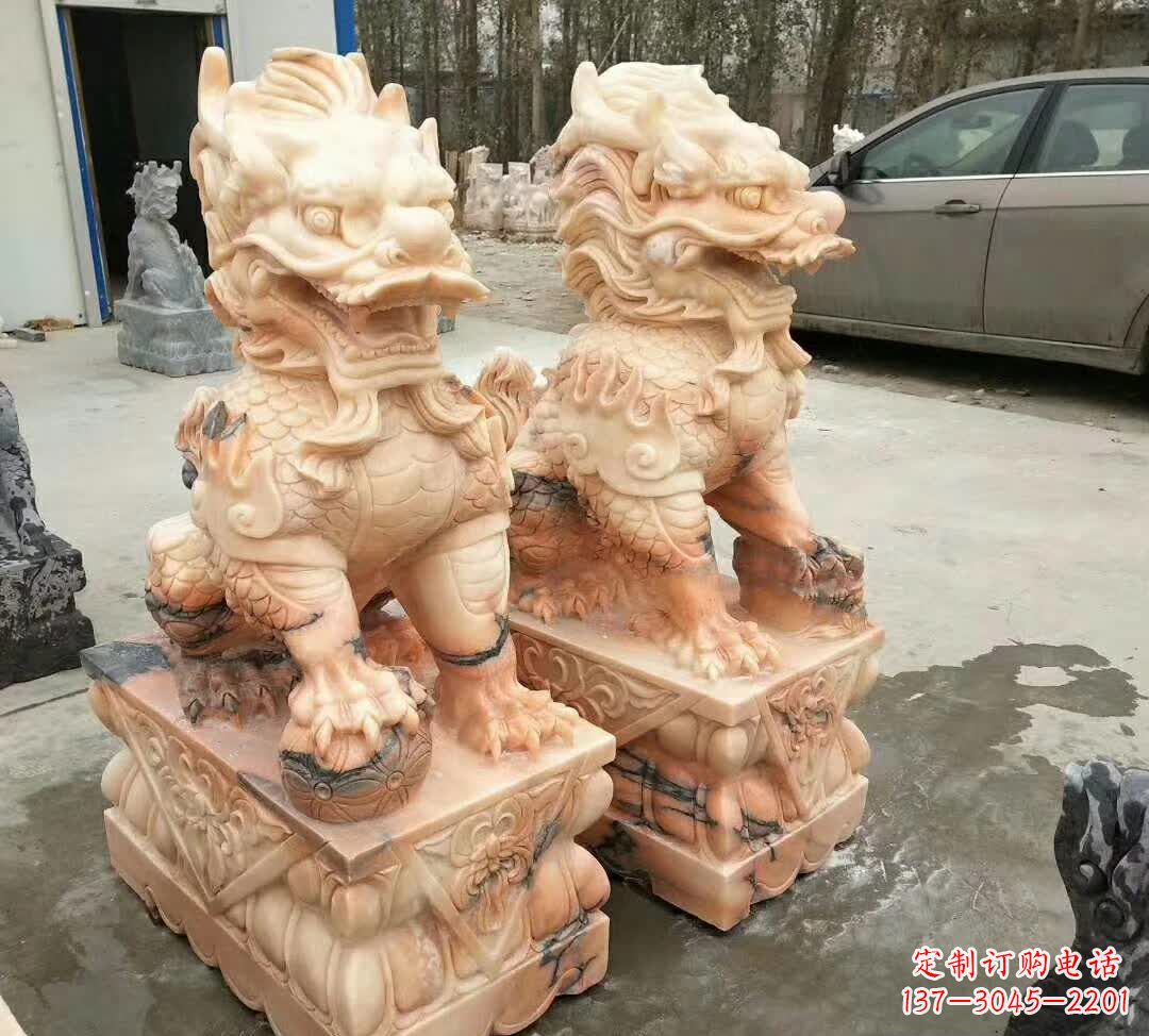 泉州晚霞红酒店麒麟门墩