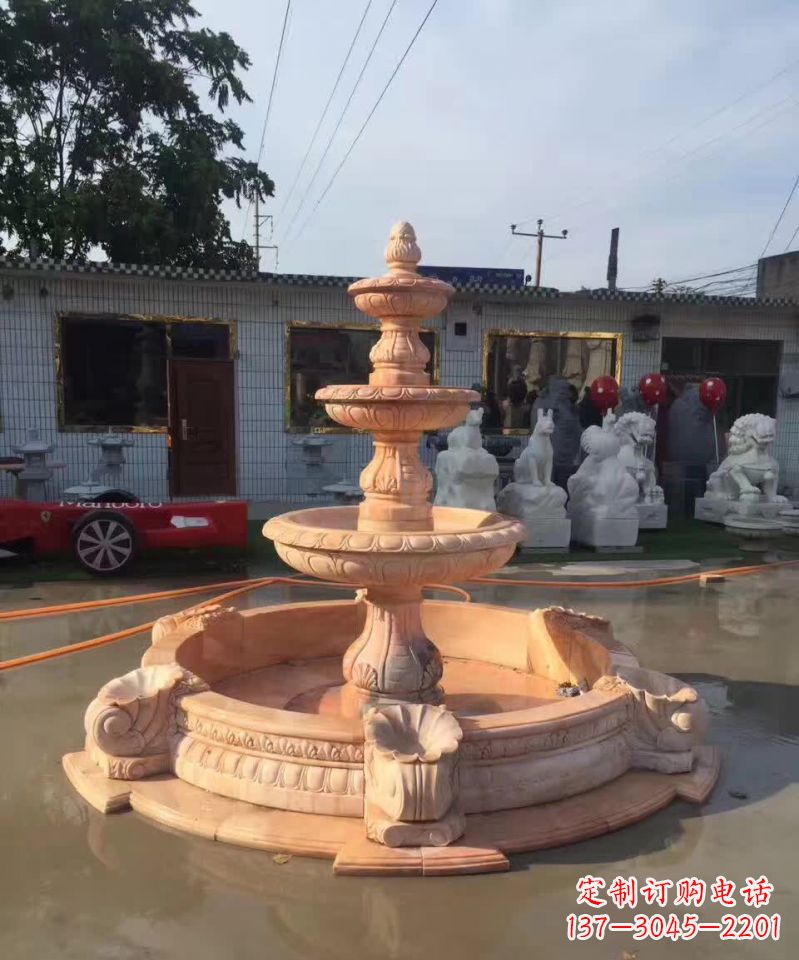 泉州晚霞红欧式流水喷泉