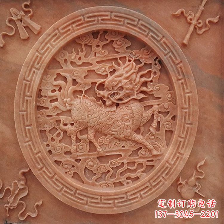 泉州晚霞红麒麟建筑装饰壁画