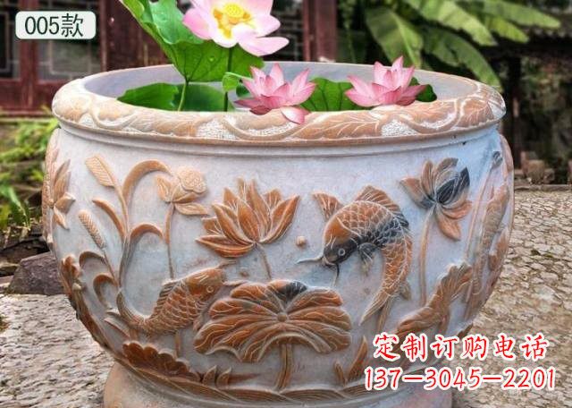 泉州晚霞红水缸鱼缸雕塑
