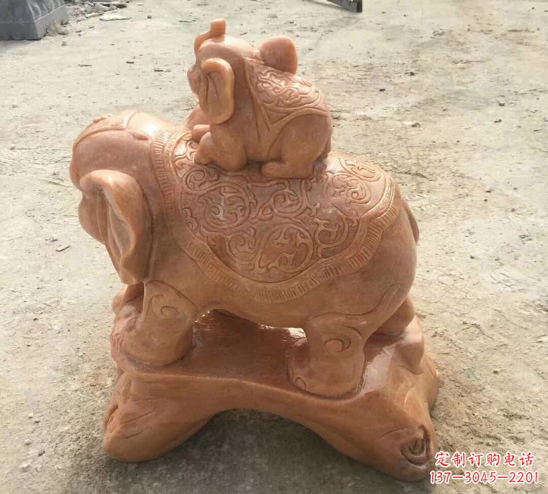 泉州晚霞红小象招财动物