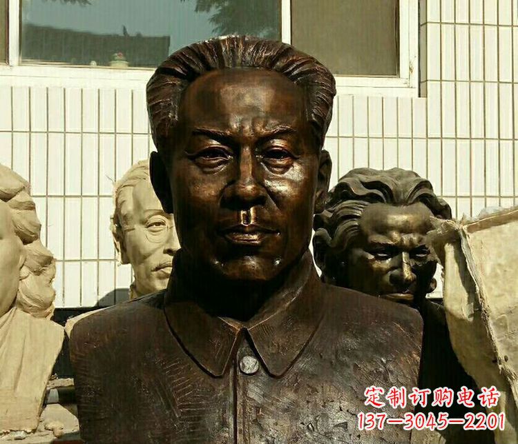 泉州伟人刘少奇胸像铜雕
