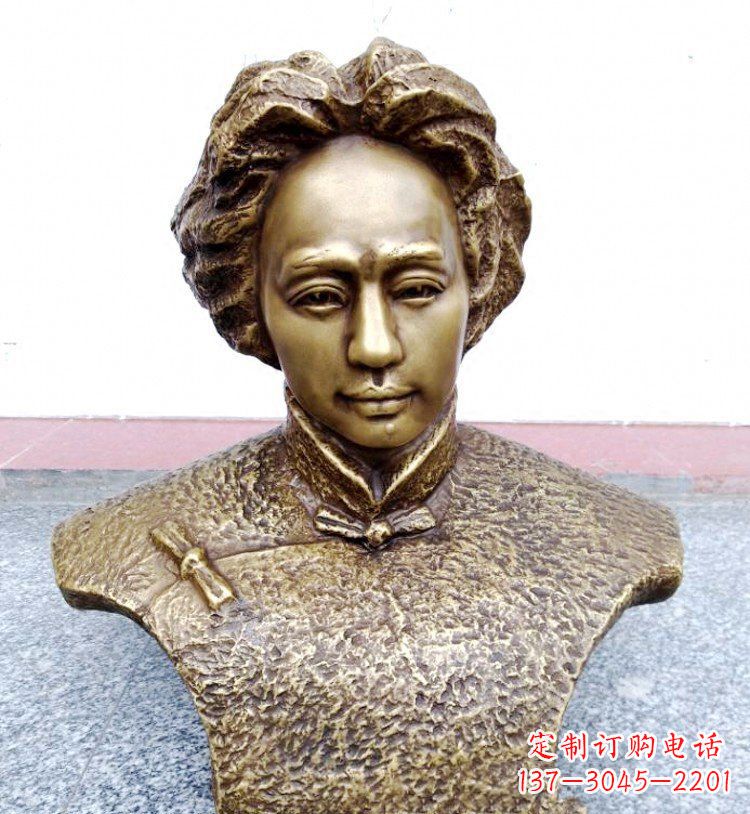 泉州伟人毛主席头像铜雕