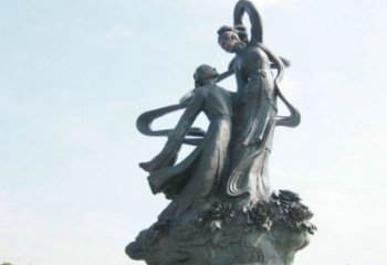 泉州铸就爱情经典，中领雕塑定制牛郎织女广场雕塑