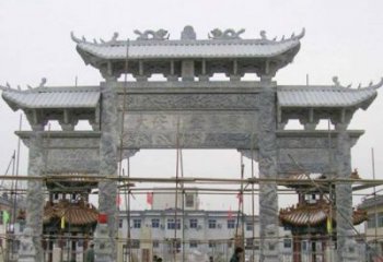 泉州专业定制农村三门牌坊石雕