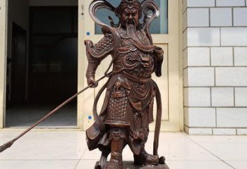 泉州唯美古典风格关公铜雕像