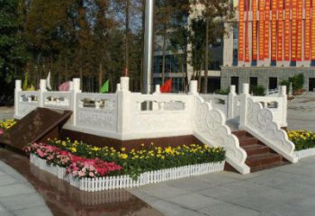 泉州高端定制玉石汉白玉石雕广场升旗台