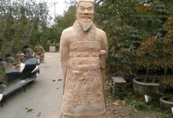 泉州中领雕塑：以秦始皇晚霞红石雕像闻名
