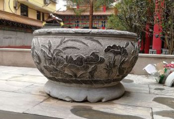 泉州青石仿古风格鱼缸雕塑