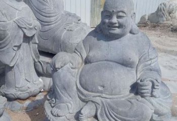 泉州青石仿古坐式弥勒佛雕塑