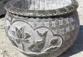 泉州精致青石浮雕水缸，为您打造精美绝伦的定制雕塑