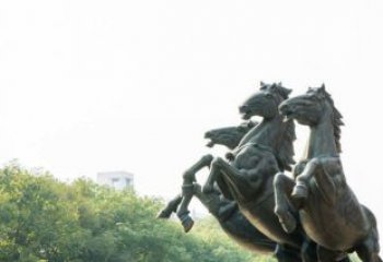泉州中领雕塑出品，精美青铜三匹马铜雕塑