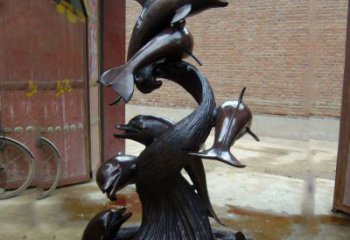 泉州尊贵华丽的海豚雕塑