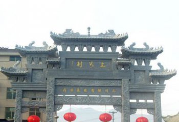 泉州三门村口牌楼石雕，精美绝伦
