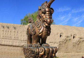 泉州神兽獬豸古铜雕塑摆件