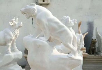 泉州中领雕塑：汉白玉老虎雕塑