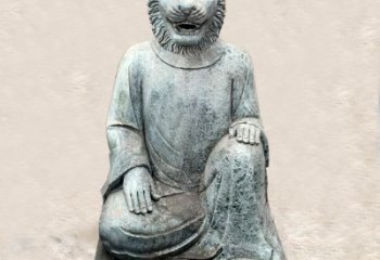 泉州中领雕塑：生肖虎-兽首人身石雕精品
