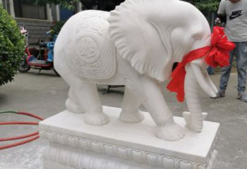 泉州中领雕塑的石雕大象招财摆件