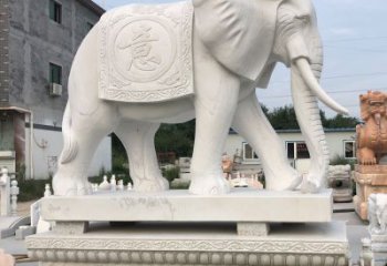 泉州精美汉白玉雕塑：观音大象