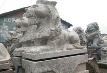 泉州优质石雕汇丰狮子雕塑