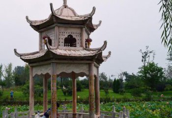 泉州装点你的空间，让石雕凉亭景观雕塑点缀你的美