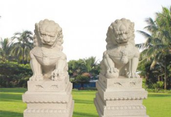 泉州狮子雕塑增添华贵气息