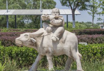 泉州石雕牧童牛雕塑，让传统气息永存