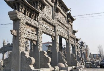 泉州金雕牌坊人物铜雕塑
