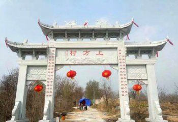 泉州金色独角兽石雕牌坊
