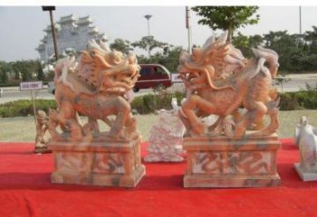 泉州晚霞红葫芦麒麟雕塑