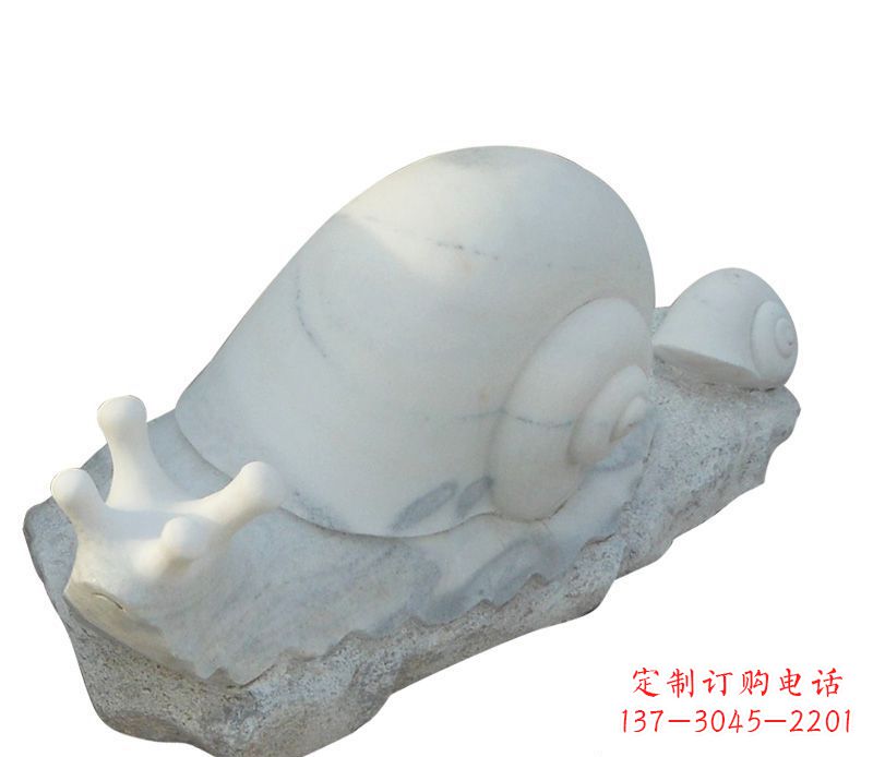泉州蜗牛石雕公园动物摆件
