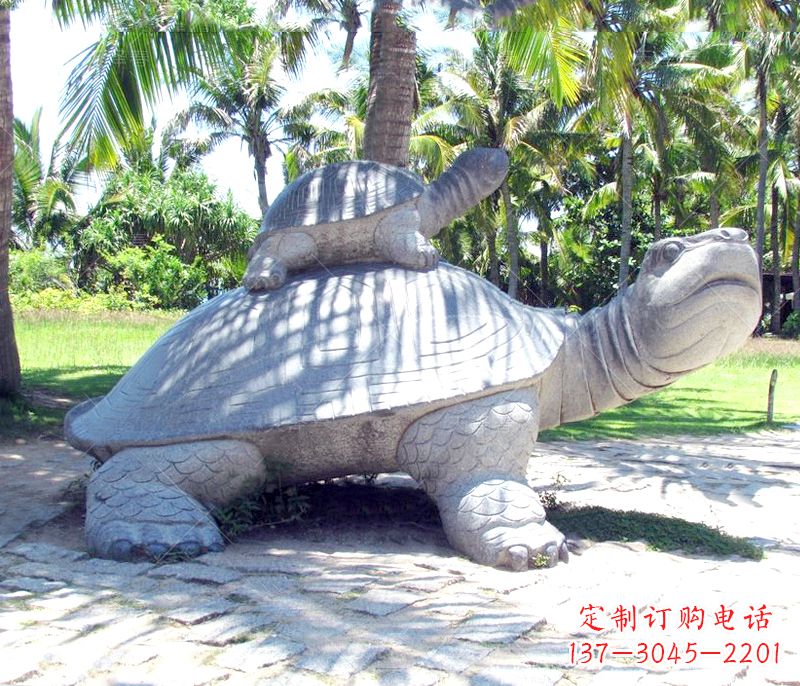 泉州乌龟母子石雕