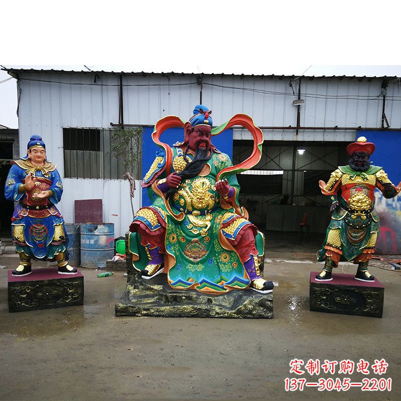 泉州武财神关公彩绘雕塑