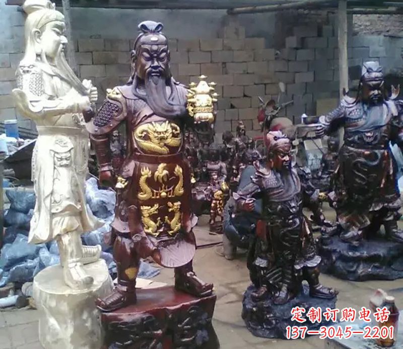 泉州武财神提刀关公铜雕