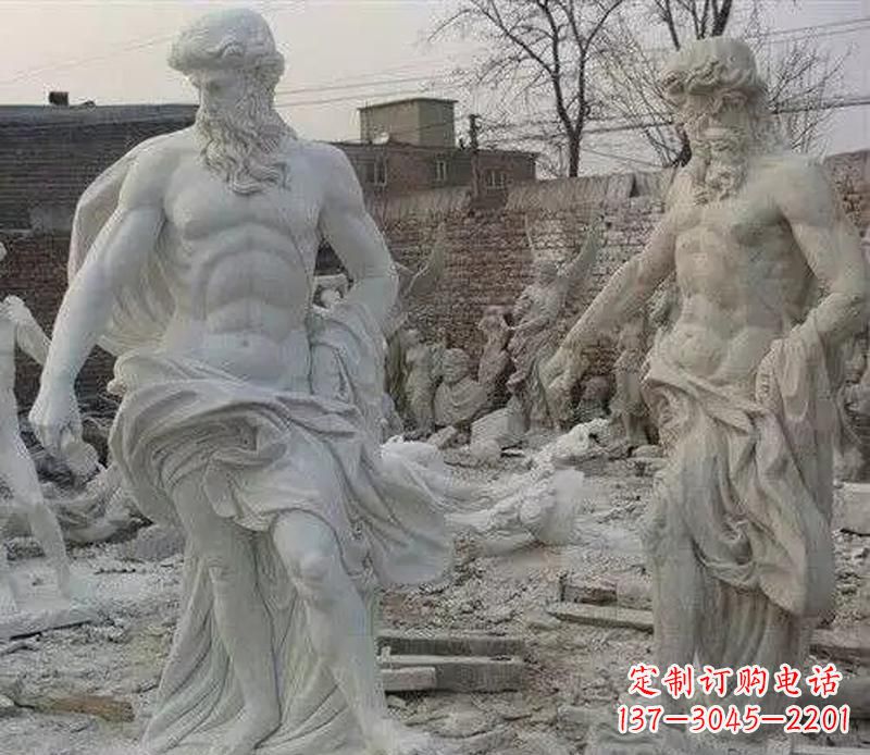 泉州西方阿基米德人物石雕