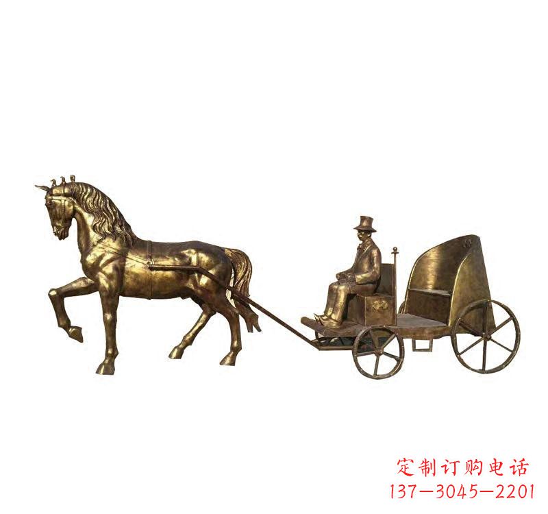 泉州西方马车铜雕