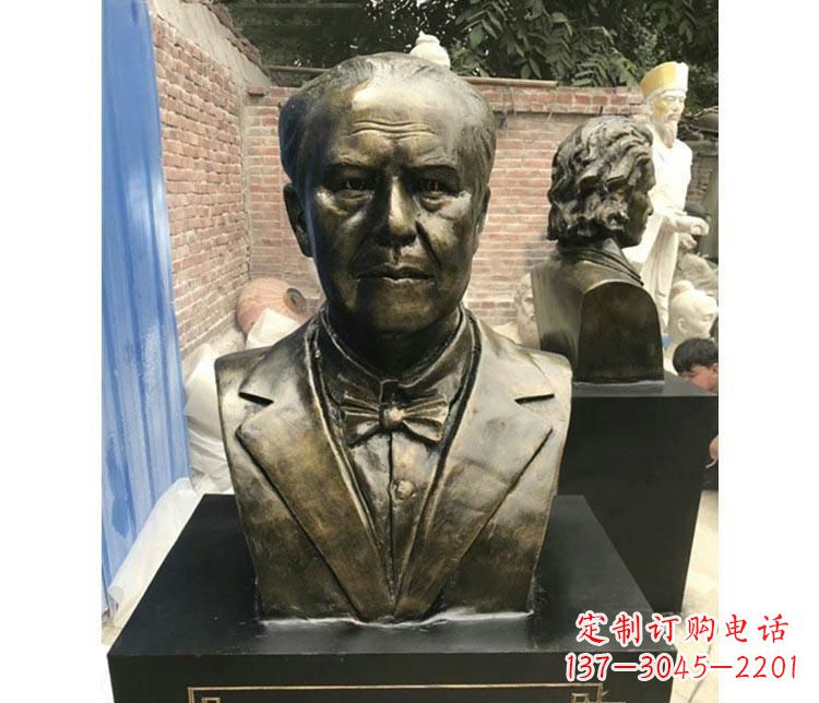 泉州西方名人爱迪生胸像铜雕