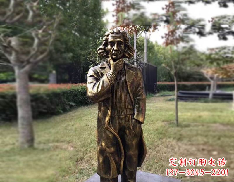 泉州西方名人爱因斯坦铜雕
