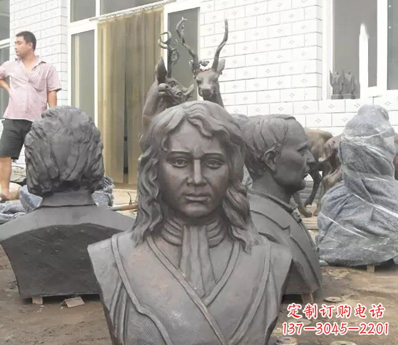 泉州西方名人胸雕铜雕