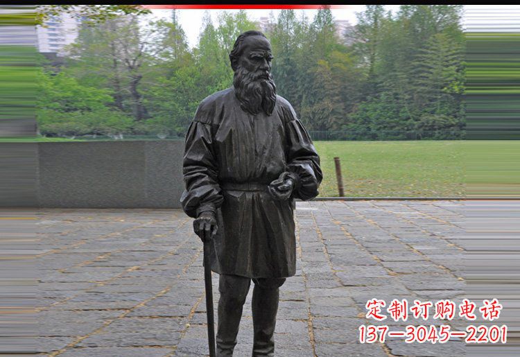 泉州西方名人托尔斯泰铜雕