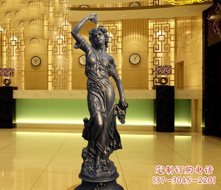泉州西方女人别墅景观铜雕塑 (2)