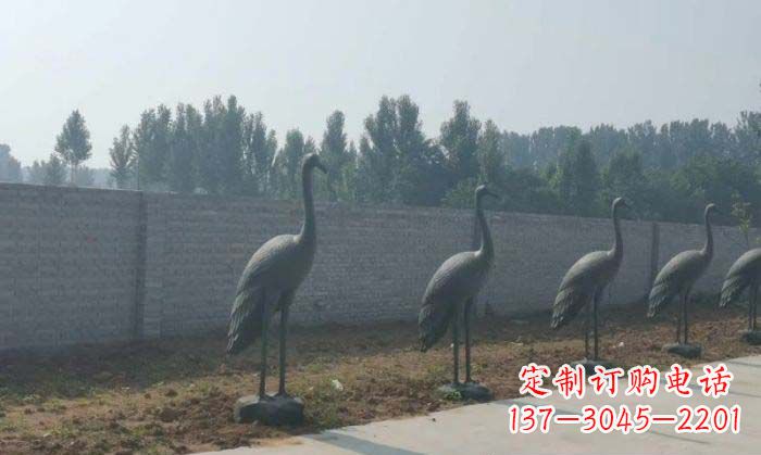 泉州仙鹤抽象铜雕 (2)
